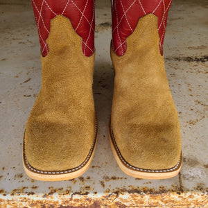 Hondo Picosa Creek Exclusive Maple Roughout w/Red  - The Davis Boot