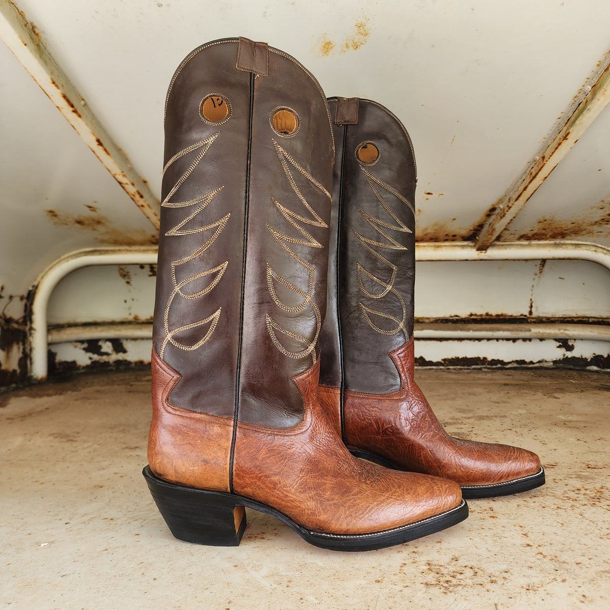 Jose Sanchez Boot Brown W/Brown Mule Hide Picosa Creek Outfitters