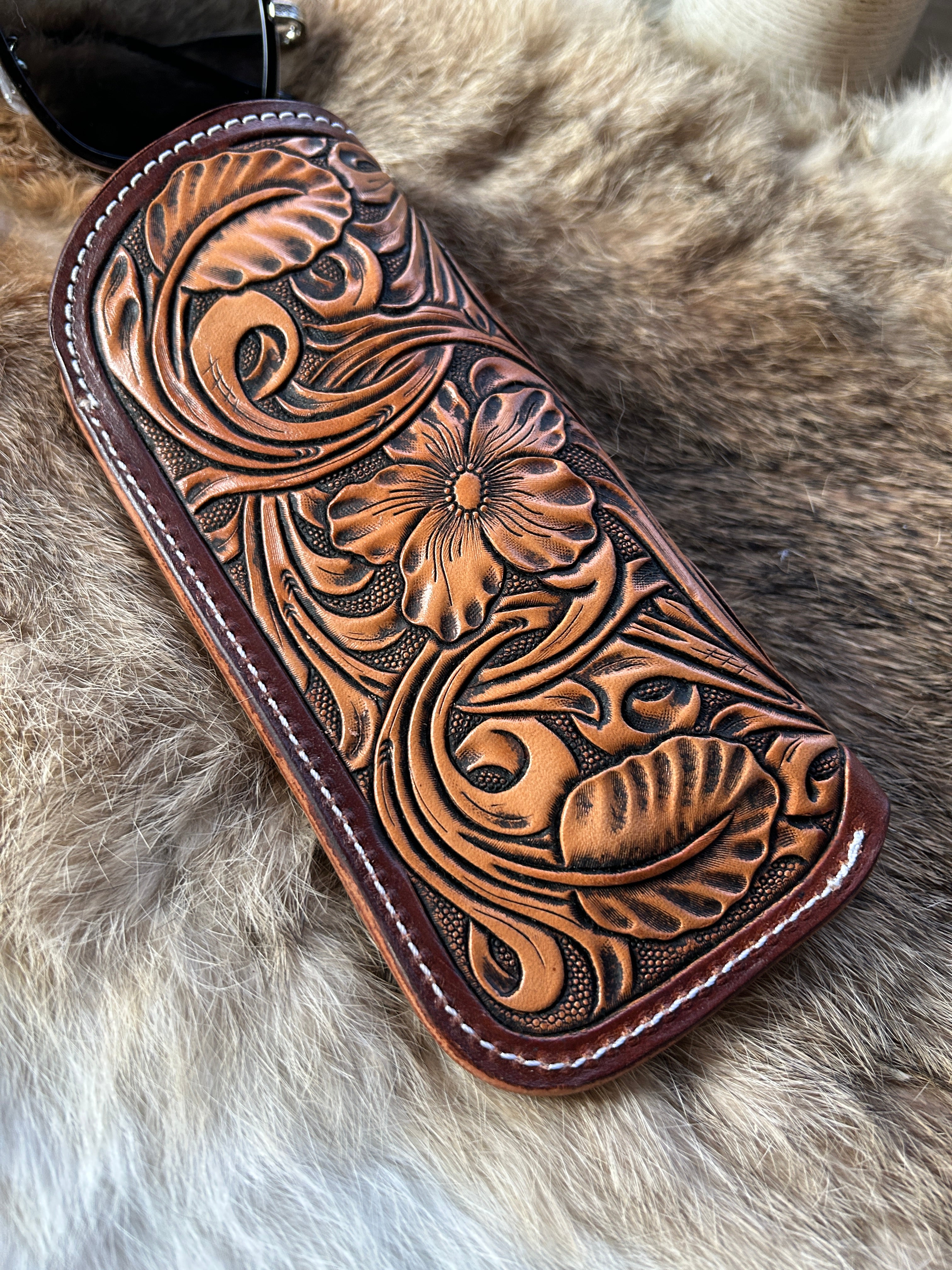 Leather Eyeglass Case (Brown dyed)