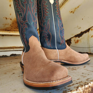 Fenoglio Picosa Creek Exclusive Tan Fuji Roughout w/Navy Firm- The