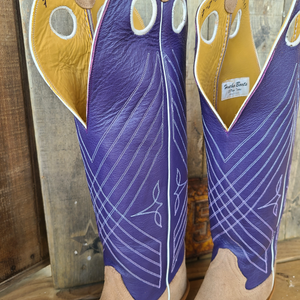 Picosa Creek Boots - Tan Roughout w/ Purple Cowhide - The Wilson