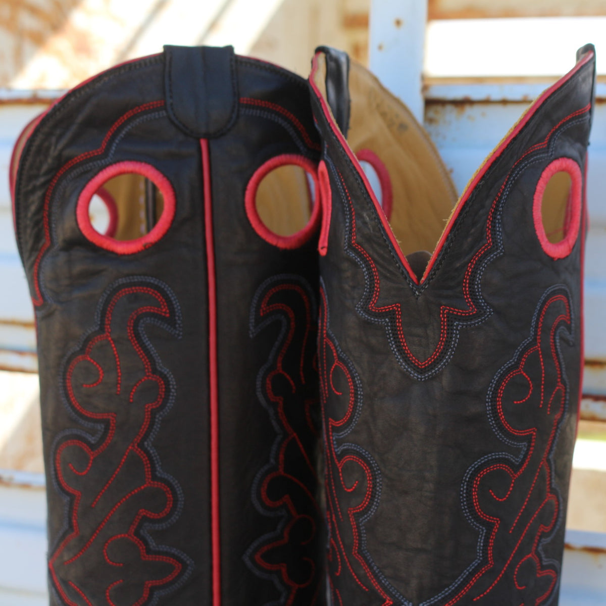 Honcho Boot Tobac Buffalo Roughout w/ Black Remuda Picosa Creek