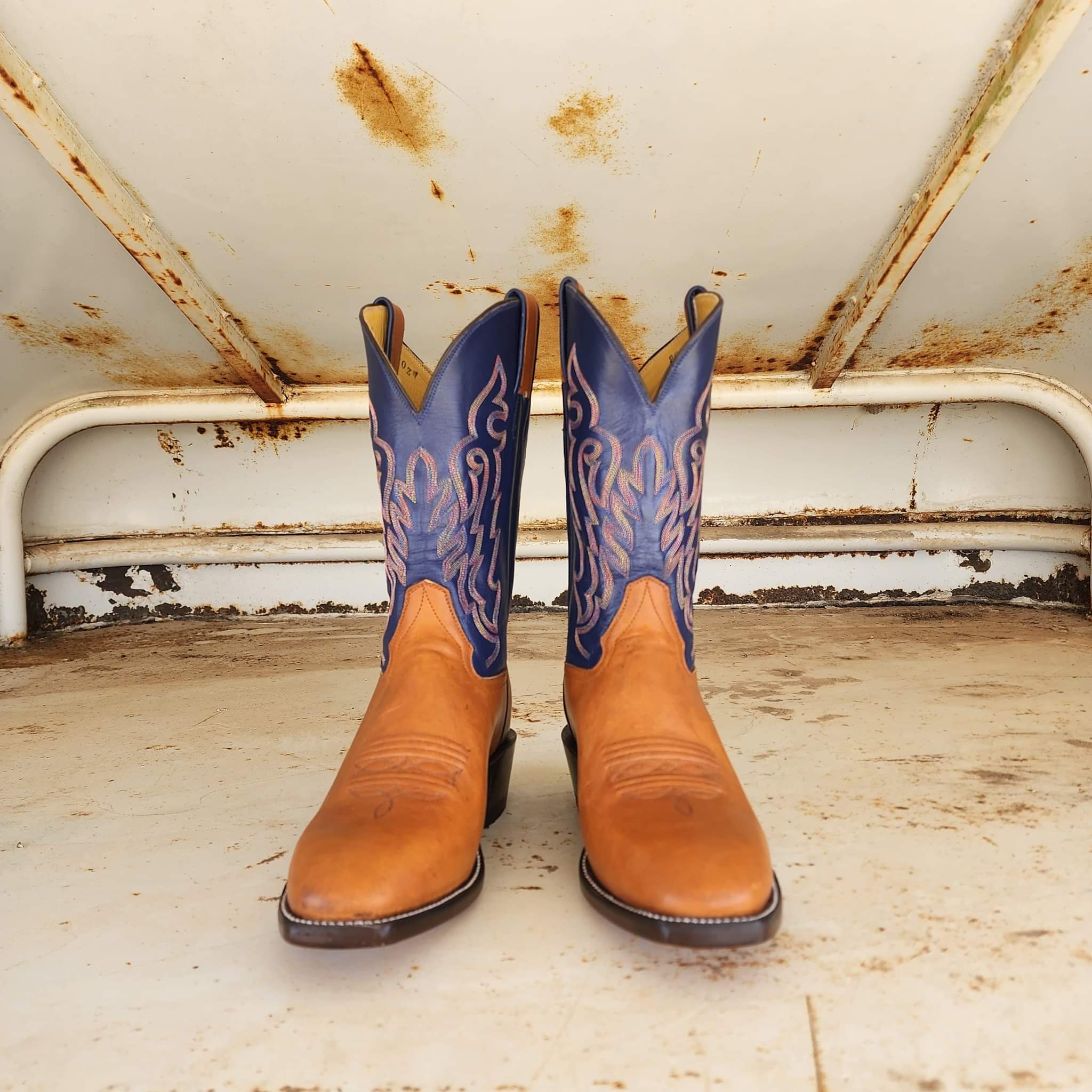 Picosa Creek Boots - Brown Mule w/ Royal Blue - The Breaker